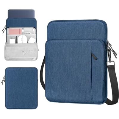 TiMOVO Custodia per Laptop 13,3-14" con Tracolla, Blu Custodia per MacBook, Lenovo, Dell, HP, Acer, ASUS 14", Borsa PC con Tasca Frontale, Tracolla Rimovibile TiMOVO Custodia per Laptop 13,3-14" con Tracolla, Blu Custodia per MacBook, Lenovo, Dell, HP, Acer, ASUS 14", Borsa PC con Tasca Frontale, Tracolla Rimovibile