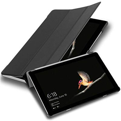 Cadorabo Custodia Tablet per Microsoft Surface Go in NERO SATIN – Copertura Protettiva Molto Sottile di Similpelle in Stile Libro SENZA Auto Wake Up e Funzione Stand Cadorabo Custodia Tablet per Microsoft Surface Go in NERO SATIN – Copertura Protettiva Molto Sottile di Similpelle in Stile Libro SENZA Auto Wake Up e Funzione Stand