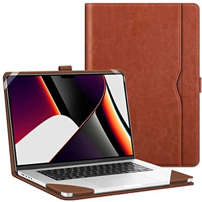 FINTIE Custodia per MacBook Pro 16 pollici A3403 A3186 A2991 A2780 A2485 A2141 (2019 2020 2021 2022 2023 2024 Release), custodia protettiva a libro in pelle PU di alta qualità, marrone FINTIE Custodia per MacBook Pro 16 pollici A3403 A3186 A2991 A2780 A2485 A2141 (2019 2020 2021 2022 2023 2024 Release), custodia protettiva a libro in pelle PU di alta qualità, marrone
