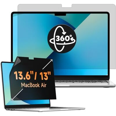 Mamol 360° Filtro Privacy per MacBook Air 13.6 Pollici M5 2026/M4 2025/M3 2024/M2 2022, Filtro Anti Spia/Blu Luce Filtro Schermo Privacy per Mac 13.6 Mamol 360° Filtro Privacy per MacBook Air 13.6 Pollici M5 2026/M4 2025/M3 2024/M2 2022, Filtro Anti Spia/Blu Luce Filtro Schermo Privacy per Mac 13.6