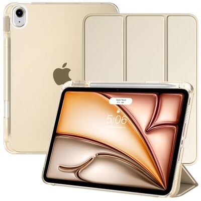 TiMOVO Cover per iPad Air 11" M4/M3/M2, Air 5a/4a Gen 10,9“, Oro Champagne Custodia con Portapenne, Supporto e Retro Traslucido, Auto Sveglia/Sonno TiMOVO Cover per iPad Air 11" M4/M3/M2, Air 5a/4a Gen 10,9“, Oro Champagne Custodia con Portapenne, Supporto e Retro Traslucido, Auto Sveglia/Sonno