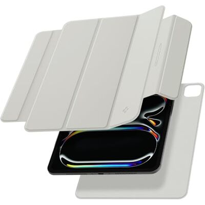 Spigen Cover AirSkin Folio OneTap compatibile con Compatibile con iPad Pro 11 pollici M5 (2025) / M4 (2024), custodia sottile e leggera completamente rimovibile con magnete Grigio Spigen Cover AirSkin Folio OneTap compatibile con Compatibile con iPad Pro 11 pollici M5 (2025) / M4 (2024), custodia sottile e leggera completamente rimovibile con magnete Grigio