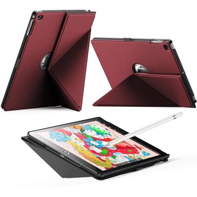 INFILAND Custodia per iPad 6a/5a generazione (2018/2017), iPad Air 2/1 (9,7 pollici), custodia protettiva sottile con magnetico, con portapenne, accensione e spegnimento (Borgogna) INFILAND Custodia per iPad 6a/5a generazione (2018/2017), iPad Air 2/1 (9,7 pollici), custodia protettiva sottile con magnetico, con portapenne, accensione e spegnimento (Borgogna)