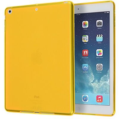 doupi PerfectFit TPU Custodia per iPad Air (1. Gen.) Mat Trasparente Cover, Giallo doupi PerfectFit TPU Custodia per iPad Air (1. Gen.) Mat Trasparente Cover, Giallo
