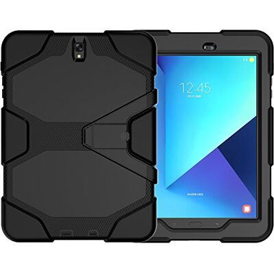 ZiHang Custodia Galaxy Tab S3 9.7, Custodia Ibrida Antiurto Resistente Tre Strati Protettiva Case con Supporto & Proteggischermo Incorporato per Samsung Galaxy Tab S3 9.7 T820 T825 (Nero) ZiHang Custodia Galaxy Tab S3 9.7, Custodia Ibrida Antiurto Resistente Tre Strati Protettiva Case con Supporto & Proteggischermo Incorporato per Samsung Galaxy Tab S3 9.7 T820 T825 (Nero)