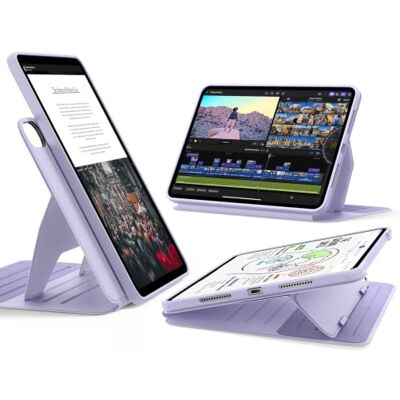 ESR Cover per iPad Air 13" M4/M3/M2 (2026/2025/2024), Serie Shift, Violette Girevole con Custodia Magnetica Rimovibile, Supporto Regolabile in Verticale/Orizzontale, 9 Angoli ESR Cover per iPad Air 13" M4/M3/M2 (2026/2025/2024), Serie Shift, Violette Girevole con Custodia Magnetica Rimovibile, Supporto Regolabile in Verticale/Orizzontale, 9 Angoli