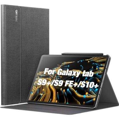 INFILAND Custodia per Samsung Galaxy Tab S10+ Plus/S9 FE+/S9+ Plus 12.4 pollici 2024/2023 Release, Supporto Multi-angolo, Funzione di auto-sveglia/sonno, Grigio INFILAND Custodia per Samsung Galaxy Tab S10+ Plus/S9 FE+/S9+ Plus 12.4 pollici 2024/2023 Release, Supporto Multi-angolo, Funzione di auto-sveglia/sonno, Grigio