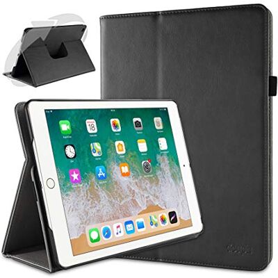 doupi Deluxe Custodia per iPad 2017/2018, 360 Gradi Rotable Protezione con Smart Funzione Sleep/Wake Up Etui Stare in Piedi Protettiva, Nero doupi Deluxe Custodia per iPad 2017/2018, 360 Gradi Rotable Protezione con Smart Funzione Sleep/Wake Up Etui Stare in Piedi Protettiva, Nero