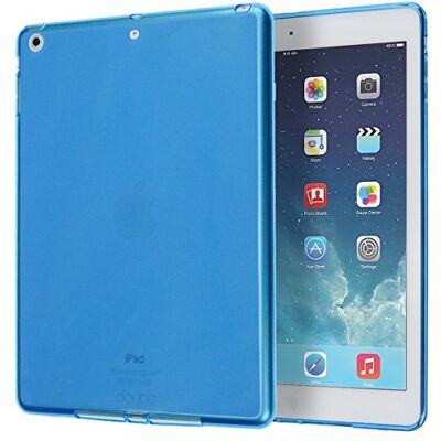 doupi PerfectFit TPU Custodia per iPad Air (1. Gen.) Mat Trasparente Cover, Blue doupi PerfectFit TPU Custodia per iPad Air (1. Gen.) Mat Trasparente Cover, Blue