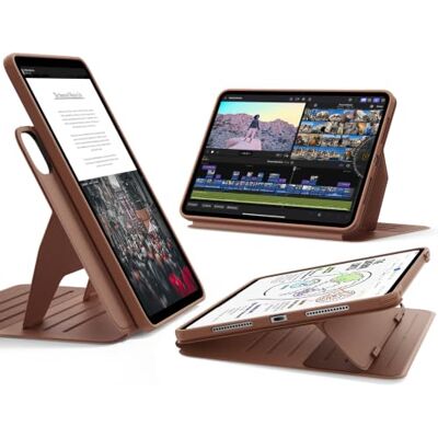 ESR Cover per iPad Pro 13"(M5/M4) 2025/2024, Girevole con Custodia Magnetica Rimovibile, Supporto Regolabile in Verticale/Orizzontale, 9 Angoli, Serie Shift, Marrone ESR Cover per iPad Pro 13"(M5/M4) 2025/2024, Girevole con Custodia Magnetica Rimovibile, Supporto Regolabile in Verticale/Orizzontale, 9 Angoli, Serie Shift, Marrone