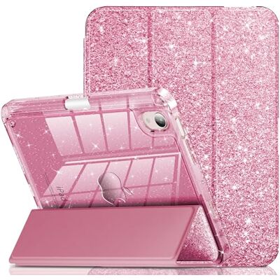 INFILAND Custodia per iPad mini 7 (A17 Pro), iPad mini 6, iPad mini di 7ª / 6ª generazione 2024/2021, 20,6 cm (8,3"), Glitterata, Carina, Trasparente, con Porta Penna, per Bambini e Ragazze, Rosa INFILAND Custodia per iPad mini 7 (A17 Pro), iPad mini 6, iPad mini di 7ª / 6ª generazione 2024/2021, 20,6 cm (8,3"), Glitterata, Carina, Trasparente, con Porta Penna, per Bambini e Ragazze, Rosa