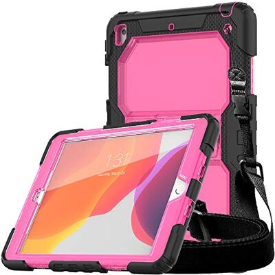 TECHGEAR Vanguard Custodia Compatibile con iPad 10.2" 2021/2020 / 2019 (9/8/7 Generazion) Robusta Custodia Protettiva Resistente agli Urti, Cover con Supporto Integrato e Tracolla Rosa TECHGEAR Vanguard Custodia Compatibile con iPad 10.2" 2021/2020 / 2019 (9/8/7 Generazion) Robusta Custodia Protettiva Resistente agli Urti, Cover con Supporto Integrato e Tracolla Rosa