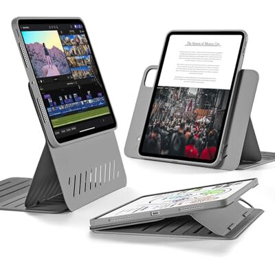 ESR Cover per iPad Pro 11" (2022/2021/2020/2018, 4a/3a/2a/1a Gen), Grigio Custodia Magnetica Rimovibile, Supporto Verticale Regolabile con Visualizzazione Rialzata, 9 Angoli in Piedi, Serie Shift ESR Cover per iPad Pro 11" (2022/2021/2020/2018, 4a/3a/2a/1a Gen), Grigio Custodia Magnetica Rimovibile, Supporto Verticale Regolabile con Visualizzazione Rialzata, 9 Angoli in Piedi, Serie Shift