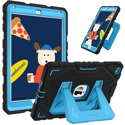 FINTIE Cover per iPad 9,7 Pollici 6a Gen 2018 & 5a Gen 2017 & iPad Air 2 Antiurto Robusta Custodia Protettiva Cover con Supporto Integrato, Nero/Blu FINTIE Cover per iPad 9,7 Pollici 6a Gen 2018 & 5a Gen 2017 & iPad Air 2 Antiurto Robusta Custodia Protettiva Cover con Supporto Integrato, Nero/Blu