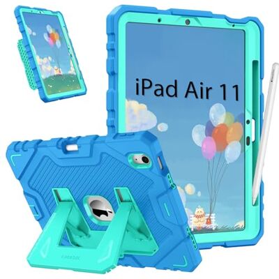 FINTIE Cover per iPad Air 11" M4/M3/M2 (2026/2025/2024) con Portapenne Custodia per iPad Air 5a/4a Gen 10,9" (2022/2020), Antiurto Robusta Protettiva Case con Supporto Integrato, Blu FINTIE Cover per iPad Air 11" M4/M3/M2 (2026/2025/2024) con Portapenne Custodia per iPad Air 5a/4a Gen 10,9" (2022/2020), Antiurto Robusta Protettiva Case con Supporto Integrato, Blu