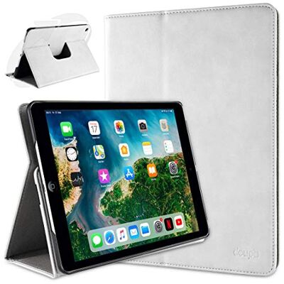 doupi Deluxe Custodia per iPad Air (1. Gen.), 360 Gradi Rotable Protezione con Smart Funzione Sleep/Wake Up Etui Stare in Piedi Protettiva, Bianco doupi Deluxe Custodia per iPad Air (1. Gen.), 360 Gradi Rotable Protezione con Smart Funzione Sleep/Wake Up Etui Stare in Piedi Protettiva, Bianco