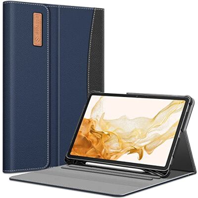FINTIE Custodia per Samsung Galaxy Tab S8 Plus 2022/S7 FE 2021/S7 Plus 2020 da 12,4 pollici, con supporto per penna a S, scomparti per documenti, auto sonno/veglia, blu navy FINTIE Custodia per Samsung Galaxy Tab S8 Plus 2022/S7 FE 2021/S7 Plus 2020 da 12,4 pollici, con supporto per penna a S, scomparti per documenti, auto sonno/veglia, blu navy