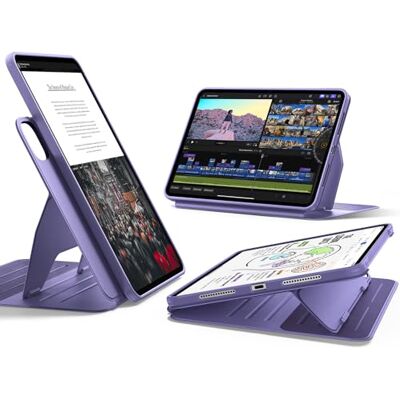 ESR Cover per iPad Pro 13"(M5/M4) 2025/2024, Girevole con Custodia Magnetica Rimovibile, Supporto Regolabile in Verticale/Orizzontale, 9 Angoli, Serie Shift, Viola ESR Cover per iPad Pro 13"(M5/M4) 2025/2024, Girevole con Custodia Magnetica Rimovibile, Supporto Regolabile in Verticale/Orizzontale, 9 Angoli, Serie Shift, Viola
