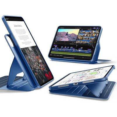 ESR Cover per iPad Pro 11"(M5/M4) 2025/2024, Girevole con Custodia Magnetica Rimovibile, Supporto Regolabile in Verticale/Orizzontale con Schermo Rialzato, 9 Angoli, Serie Shift,Blu ESR Cover per iPad Pro 11"(M5/M4) 2025/2024, Girevole con Custodia Magnetica Rimovibile, Supporto Regolabile in Verticale/Orizzontale con Schermo Rialzato, 9 Angoli, Serie Shift,Blu