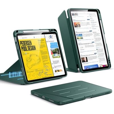 ESR Cover per iPad Air 11" M4/M3/M2, iPad Air 5/4 Gen, Serie Flip, Verde Custodia con Supporto Stabile Verticale, Angolazioni Multiple, Ultra Stabile con Supporto per Pencil ESR Cover per iPad Air 11" M4/M3/M2, iPad Air 5/4 Gen, Serie Flip, Verde Custodia con Supporto Stabile Verticale, Angolazioni Multiple, Ultra Stabile con Supporto per Pencil