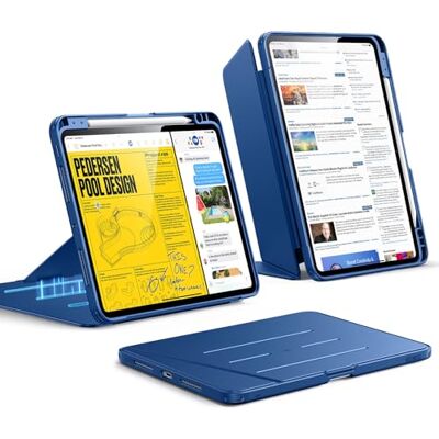 ESR Cover per iPad Pro 11" M5/M4 (2025/2024), Serie Flip, Blu Supporto Verticale, Diverse Angolazioni di Supporto, Custodia Ultra Stabile per iPad Pro 11 con Porta Pencil ESR Cover per iPad Pro 11" M5/M4 (2025/2024), Serie Flip, Blu Supporto Verticale, Diverse Angolazioni di Supporto, Custodia Ultra Stabile per iPad Pro 11 con Porta Pencil