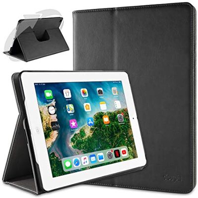 doupi Deluxe Custodia per iPad 2 3 4, 360 Gradi Rotable Protezione con Smart Funzione Sleep/Wake Up Etui Stare in Piedi Protettiva, Nero doupi Deluxe Custodia per iPad 2 3 4, 360 Gradi Rotable Protezione con Smart Funzione Sleep/Wake Up Etui Stare in Piedi Protettiva, Nero