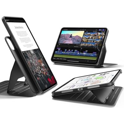ESR Cover per iPad Pro 13" M5/M4 (2025/2024), Serie Shift, Nero Girevole con Custodia Magnetica Rimovibile, Supporto Regolabile in Verticale/Orizzontale, 9 Angoli, Serie Shift ESR Cover per iPad Pro 13" M5/M4 (2025/2024), Serie Shift, Nero Girevole con Custodia Magnetica Rimovibile, Supporto Regolabile in Verticale/Orizzontale, 9 Angoli, Serie Shift