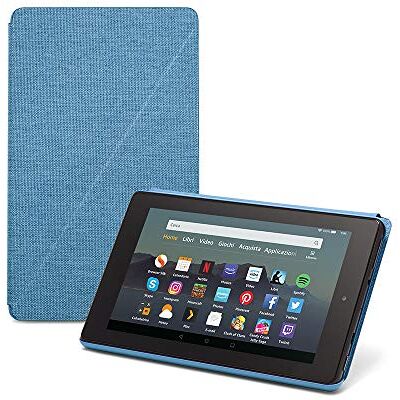 Amazon Custodia per tablet Fire 7 (compatibile con dispositivi di 9ª generazione, modello 2019), Blu-grigio Amazon Custodia per tablet Fire 7 (compatibile con dispositivi di 9ª generazione, modello 2019), Blu-grigio