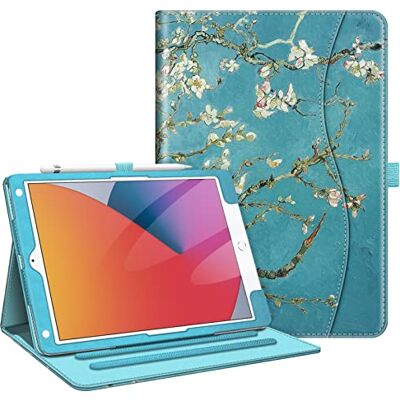 FINTIE Cover compatibile con iPad 10.2" 9a generazione 2021/8° genn 2020/7° genno 2019, custodia multiposizione per standby/sveglia automatica protezione degli angoli, fiore albicocino FINTIE Cover compatibile con iPad 10.2" 9a generazione 2021/8° genn 2020/7° genno 2019, custodia multiposizione per standby/sveglia automatica protezione degli angoli, fiore albicocino