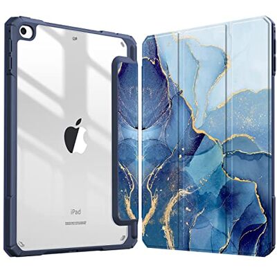 FINTIE Custodia ibrida sottile per iPad Mini 5 2019 / iPad Mini 4, custodia antiurto con guscio posteriore trasparente per iPad Mini 5a generazione da 7,9", effetto marmo oceano FINTIE Custodia ibrida sottile per iPad Mini 5 2019 / iPad Mini 4, custodia antiurto con guscio posteriore trasparente per iPad Mini 5a generazione da 7,9", effetto marmo oceano