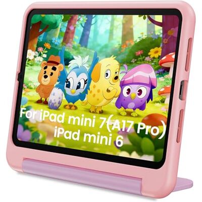 INFILAND Custodia per iPad Mini 7 2024 (A17 Pro) / iPad Mini 6 Case 8,3 Pollici 2021,Cover per iPad Mini 7ª / 6ª Generazione con Porta Penna/Supporto Antiurto/Maniglia (Pink-Purple) INFILAND Custodia per iPad Mini 7 2024 (A17 Pro) / iPad Mini 6 Case 8,3 Pollici 2021,Cover per iPad Mini 7ª / 6ª Generazione con Porta Penna/Supporto Antiurto/Maniglia (Pink-Purple)
