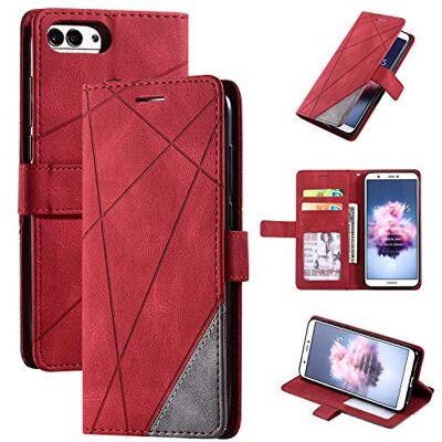 QiongniAN Custodia per Huawei Enjoy 7S ,Custodia in Pelle Custodia per Huawei P Smart FIG-L03 FIG-LX2 FIG-L21/L22 FIG-LX1/LX3 FIG-LA1 / Honor 9 Lite LLD-L22A LLD-L31 / Nova Lite 2 Custodia Cover Case Red QiongniAN Custodia per Huawei Enjoy 7S ,Custodia in Pelle Custodia per Huawei P Smart FIG-L03 FIG-LX2 FIG-L21/L22 FIG-LX1/LX3 FIG-LA1 / Honor 9 Lite LLD-L22A LLD-L31 / Nova Lite 2 Custodia Cover Case Red