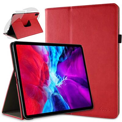 doupi Deluxe Custodia per iPad PRO 12,9 Pollici (4. Generazione) 2020, 360 Gradi Rotable Protezione Etui Stare in Piedi Protettiva, Rosso doupi Deluxe Custodia per iPad PRO 12,9 Pollici (4. Generazione) 2020, 360 Gradi Rotable Protezione Etui Stare in Piedi Protettiva, Rosso