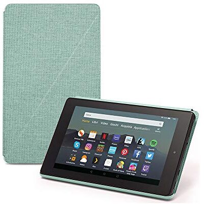 Amazon Custodia per tablet Fire 7 (compatibile con dispositivi di 9ª generazione, modello 2019), Verde salvia Amazon Custodia per tablet Fire 7 (compatibile con dispositivi di 9ª generazione, modello 2019), Verde salvia