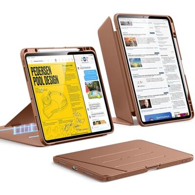 ESR Cover per iPad Pro 13" M5/M4 (2025/2024), Serie Flip, Marrone Supporto Verticale, Diverse Angolazioni di Supporto, Custodia Ultra Stabile per iPad Pro 11 con Porta Pencil ESR Cover per iPad Pro 13" M5/M4 (2025/2024), Serie Flip, Marrone Supporto Verticale, Diverse Angolazioni di Supporto, Custodia Ultra Stabile per iPad Pro 11 con Porta Pencil