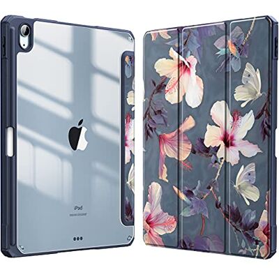 FINTIE Cover per iPad Air 11" M4/M3/M2 (2026-2024)/iPad Air 5a&4a Gen 10,9" con Portapenne Sottile Leggero Trasparente Custodia Posteriore con Bordo in TPU, Blooming FINTIE Cover per iPad Air 11" M4/M3/M2 (2026-2024)/iPad Air 5a&4a Gen 10,9" con Portapenne Sottile Leggero Trasparente Custodia Posteriore con Bordo in TPU, Blooming