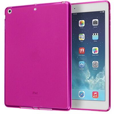 doupi PerfectFit TPU Custodia per iPad Air (1. Gen.) Mat Trasparente Cover, Pink doupi PerfectFit TPU Custodia per iPad Air (1. Gen.) Mat Trasparente Cover, Pink