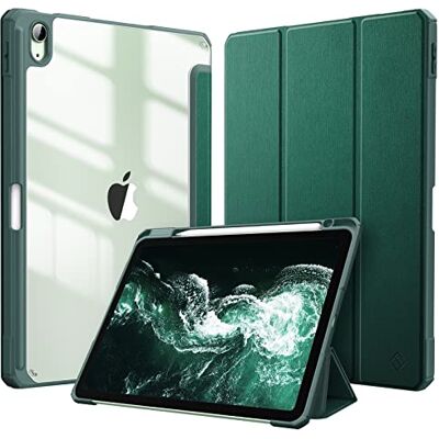 FINTIE Cover per iPad Air 11" M4/M3/M2 (2026-2024)/iPad Air 5a&4a Gen 10,9" con Portapenne Sottile Leggero Trasparente Custodia Posteriore con Bordo in TPU, Verde Scuro FINTIE Cover per iPad Air 11" M4/M3/M2 (2026-2024)/iPad Air 5a&4a Gen 10,9" con Portapenne Sottile Leggero Trasparente Custodia Posteriore con Bordo in TPU, Verde Scuro