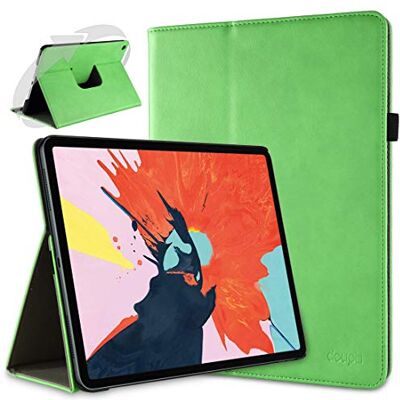 doupi Deluxe Custodia per iPad PRO (11 Pollici) 2018, 360 Gradi Rotable Protezione con Smart Funzione Sleep/Wake Up Etui Stare in Piedi Protettiva, Verde doupi Deluxe Custodia per iPad PRO (11 Pollici) 2018, 360 Gradi Rotable Protezione con Smart Funzione Sleep/Wake Up Etui Stare in Piedi Protettiva, Verde