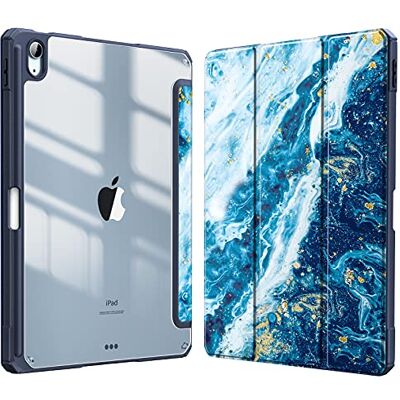 FINTIE Cover per iPad Air 11" M4/M3/M2 (2026-2024)/iPad Air 5a&4a Gen 10,9" con Portapenne Sottile Leggero Trasparente Custodia Posteriore con Bordo in TPU, Oceano Blu FINTIE Cover per iPad Air 11" M4/M3/M2 (2026-2024)/iPad Air 5a&4a Gen 10,9" con Portapenne Sottile Leggero Trasparente Custodia Posteriore con Bordo in TPU, Oceano Blu