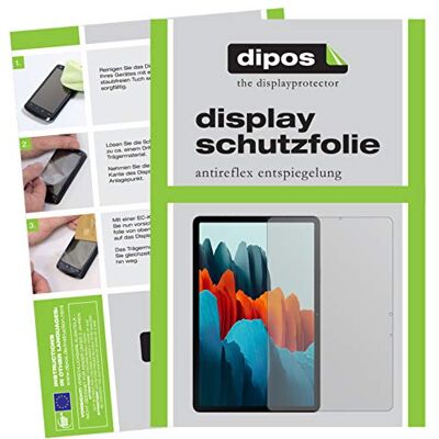 dipos 2x Pellicola Protettiva opaca per Samsung Galaxy Tab S7 LTE Antiriflesso, riduce i riflessi, si adatta perfettamente, ultra sottile, antigraffio, senza bolle, anti impronte, autoadesiva dipos 2x Pellicola Protettiva opaca per Samsung Galaxy Tab S7 LTE Antiriflesso, riduce i riflessi, si adatta perfettamente, ultra sottile, antigraffio, senza bolle, anti impronte, autoadesiva