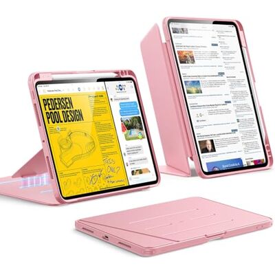 ESR Cover per iPad Pro 11" M5/M4 (2025/2024), Serie Flip, Rosa Supporto Verticale, Diverse Angolazioni di Supporto, Custodia Ultra Stabile per iPad Pro 11 con Porta Pencil ESR Cover per iPad Pro 11" M5/M4 (2025/2024), Serie Flip, Rosa Supporto Verticale, Diverse Angolazioni di Supporto, Custodia Ultra Stabile per iPad Pro 11 con Porta Pencil