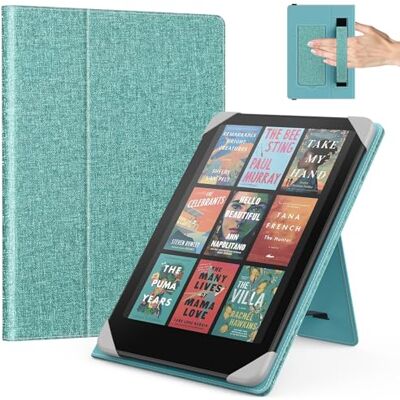 MoKo Custodia per 6,8,7" Kindle Paperwhite eReader Tablets, Denim Verde Accessori eReader per 6,8, 7 Pouces Kindle Paperwhite/Colorsoft/Kobo/Ocean, Custodia Leggera Folio ,Cinghia da Mano, Support MoKo Custodia per 6,8,7" Kindle Paperwhite eReader Tablets, Denim Verde Accessori eReader per 6,8, 7 Pouces Kindle Paperwhite/Colorsoft/Kobo/Ocean, Custodia Leggera Folio ,Cinghia da Mano, Support