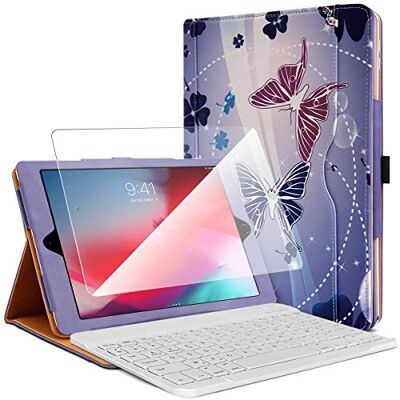 KARYLAX Custodia protettiva (motivo HF06) con tastiera Azerty Bluetooth + 1 pellicola proteggi schermo per tablet Apple iPad Air 10.5 (3° Gen 2019) KARYLAX Custodia protettiva (motivo HF06) con tastiera Azerty Bluetooth + 1 pellicola proteggi schermo per tablet Apple iPad Air 10.5 (3° Gen 2019)