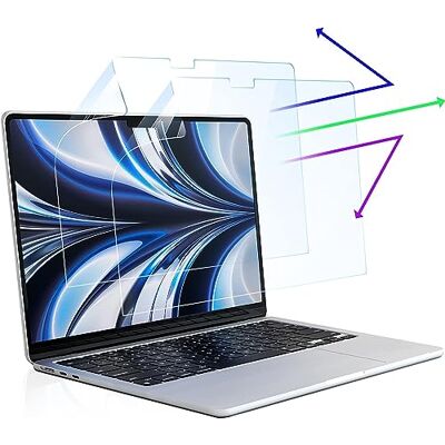 Mamol 2 Unità Protezione Schermo per MacBook Air 13,6 pollici, Anti-luce Blu Pellicola Protettiva Schermo MacBook Air 13"(2022-2025,M2,M3,M4) A2681 A3113, A3240, Anti Riflessi Protezione Schermo per Mac Mamol 2 Unità Protezione Schermo per MacBook Air 13,6 pollici, Anti-luce Blu Pellicola Protettiva Schermo MacBook Air 13"(2022-2025,M2,M3,M4) A2681 A3113, A3240, Anti Riflessi Protezione Schermo per Mac