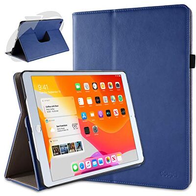 doupi Deluxe Custodia per iPad 2020 (8. Gen.), iPad 2019 (7. Gen.) 10,2 Pollici, 360 Gradi Rotable Protezione con Smart Funzione Sleep/Wake Up Etui Stare in Piedi Protettiva, Blu doupi Deluxe Custodia per iPad 2020 (8. Gen.), iPad 2019 (7. Gen.) 10,2 Pollici, 360 Gradi Rotable Protezione con Smart Funzione Sleep/Wake Up Etui Stare in Piedi Protettiva, Blu