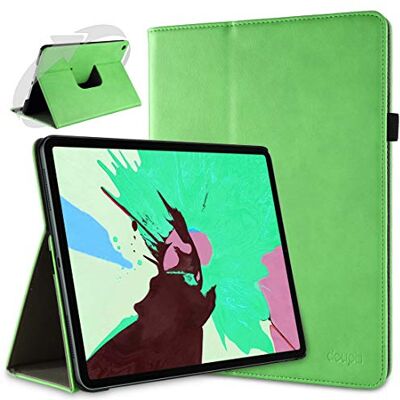 doupi Deluxe Custodia per iPad PRO (12,9 Pollici) 2018, 360 Gradi Rotable Protezione con Smart Funzione Sleep/Wake Up Etui Stare in Piedi Protettiva, Verde doupi Deluxe Custodia per iPad PRO (12,9 Pollici) 2018, 360 Gradi Rotable Protezione con Smart Funzione Sleep/Wake Up Etui Stare in Piedi Protettiva, Verde