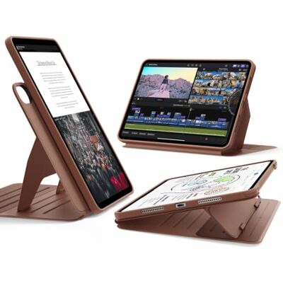 ESR Cover per iPad Air 11" M4/M3/M2, iPad Air 5a/4a Gen 10.9", Marrone Girevole con Custodia Magnetica Rimovibile, Supporto Regolabile in Verticale/Orizzontale, 9 Angoli, Serie Shift ESR Cover per iPad Air 11" M4/M3/M2, iPad Air 5a/4a Gen 10.9", Marrone Girevole con Custodia Magnetica Rimovibile, Supporto Regolabile in Verticale/Orizzontale, 9 Angoli, Serie Shift