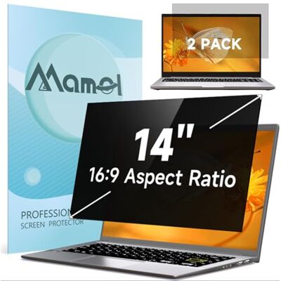 Mamol 2 Unità 14 Pollici Filtro Privacy Aspetto 16:9 per Schermo Laptop Compatibile con HP/Dell/Acer/Lenovo/Thinkpad/Samsung/ASUS, Rimovibile Anti-Luce Blu Protezione Schermo PC Mamol 2 Unità 14 Pollici Filtro Privacy Aspetto 16:9 per Schermo Laptop Compatibile con HP/Dell/Acer/Lenovo/Thinkpad/Samsung/ASUS, Rimovibile Anti-Luce Blu Protezione Schermo PC