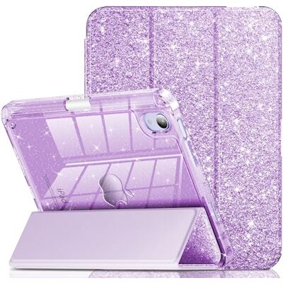 INFILAND Custodia per iPad Mini 7a (A17 Pro)/6a generazione 2024/2021, custodia per iPad Mini 6/7 da 8,3 pollici, custodia protettiva glitterata con retro trasparente scintillante, portapenne per INFILAND Custodia per iPad Mini 7a (A17 Pro)/6a generazione 2024/2021, custodia per iPad Mini 6/7 da 8,3 pollici, custodia protettiva glitterata con retro trasparente scintillante, portapenne per
